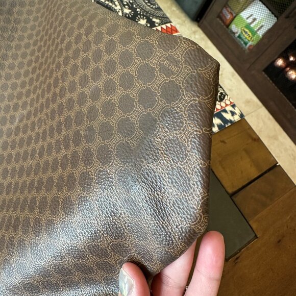 Authentic Celine Paris  Flat Tote Brown Macadam Coated Canvas, EUC - Picture 8 of 13